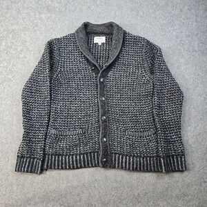 Rag & Bone Neiman Marcus Sweater Mens Medium Gray Cardigan Shawl Neck Wool Blend